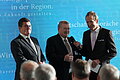 Wirtschaftsgespräche in der Region am 11.12.2015 - Staatssekretär Pschierer, Landrat Wägemann, Moderator Schöberl