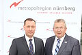 Ratsvorsitzender LR Kroder und Politischer Sprecher des Forums Wissenschaft LR Wägemann der EMN
