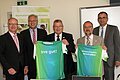 v. l. n. r.: Vorstand Helmut Nawratil, Bezirkstagspräsident Richard Bartsch, Landrat Gerhard Wägemann, Bürgermeister Werner Baum, Vorstand Jürgen Winter