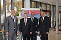 Beigeordneter Jörg Freese, Landrat Gerhard Wägemann, Referent Dr. Klaus Schulenburg, Pfarrer Dr. Eberhard Hahn